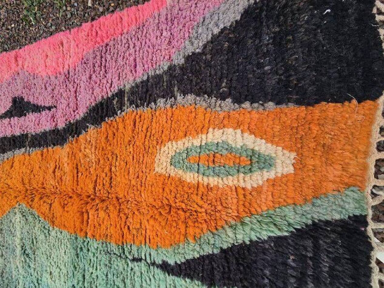 Ręcznie tkany dywan 150x250 cm, wełna, multikolor, Maroko - 200048