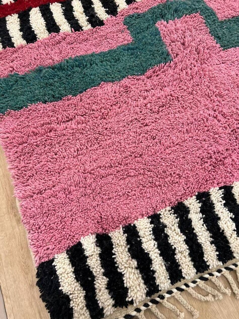 Handwoven rug 145x255 cm, wool, multicolor, Morocco - 200028