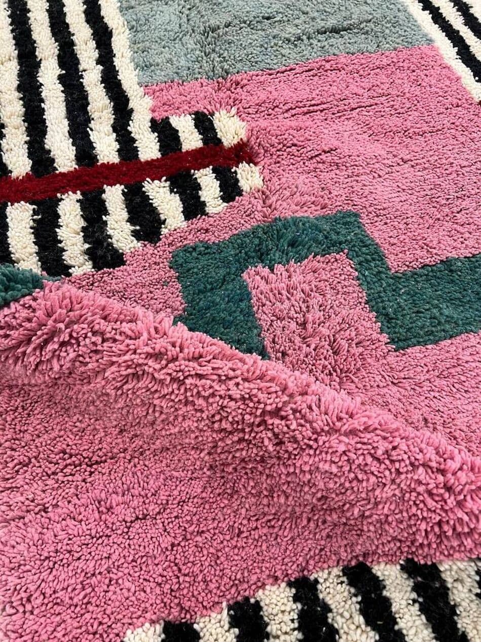 Handwoven rug 145x255 cm, wool, multicolor, Morocco - 200027