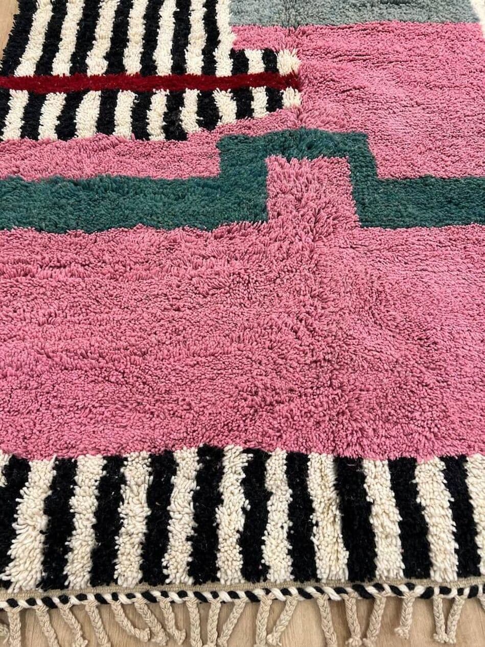 Handwoven rug 145x255 cm, wool, multicolor, Morocco - 200026