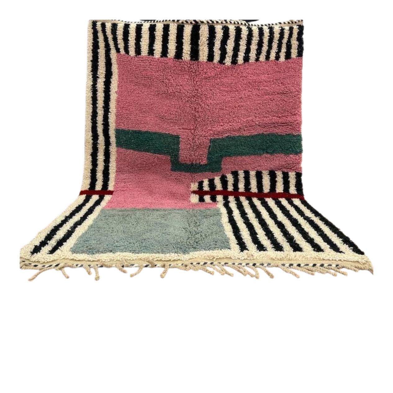 Handwoven rug 145x255 cm, wool, multicolor, Morocco