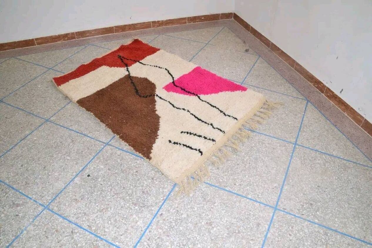 Ręcznie tkany dywan 150x250 cm, wełna, wielokolorowy, Maroko - 199927