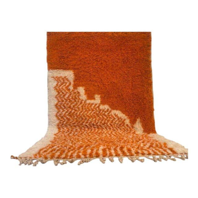 Ręcznie tkany dywan 150x250 cm, wełna, pomarańczowy, Maroko - WYMIARY