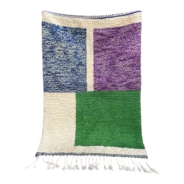 Ręcznie tkany dywan 150x250 cm, wełna, wielokolorowy, Maroko - WYMIARY