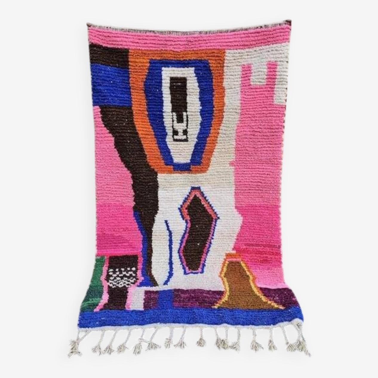 Ręcznie tkany dywan 150x250 cm, wełna, multikolor, Maroko - 199778