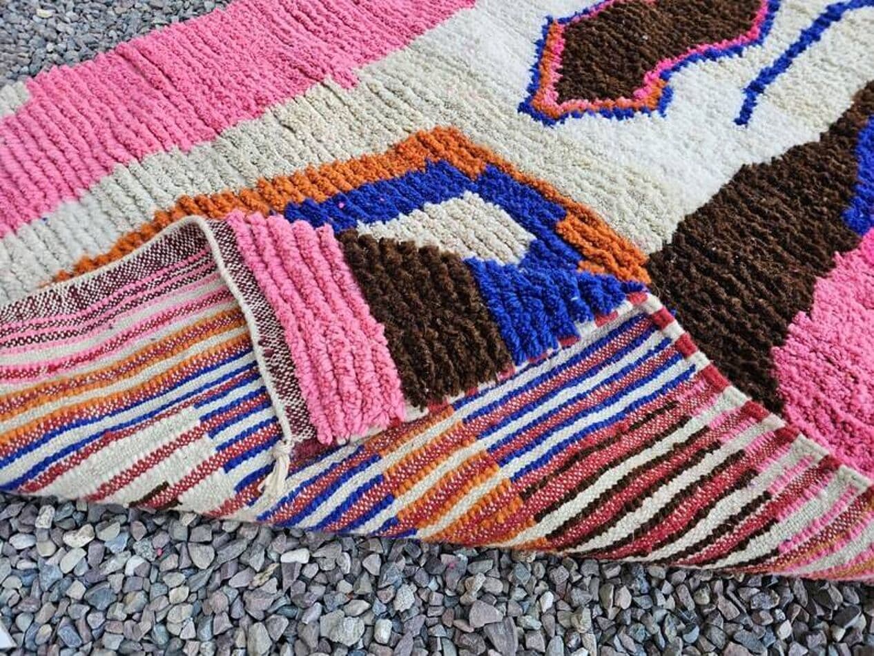 Ręcznie tkany dywan 150x250 cm, wełna, multikolor, Maroko - 199779