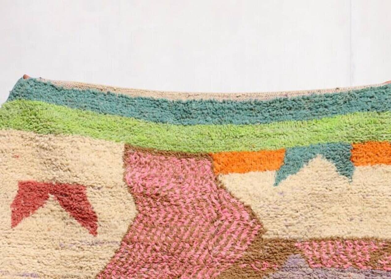 Ręcznie tkany dywan 140x260 cm, wełna, multikolor, Maroko - 199776