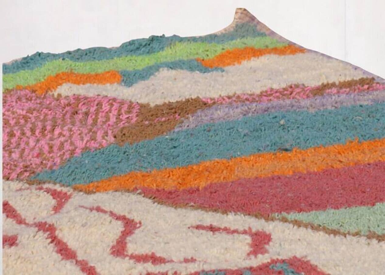 Ręcznie tkany dywan 140x260 cm, wełna, multikolor, Maroko - 199773