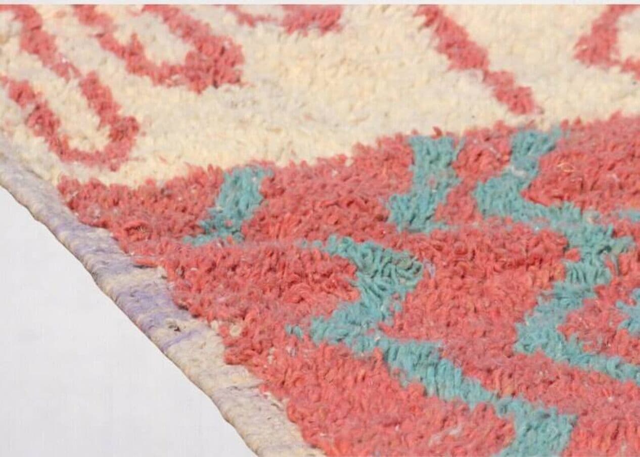 Ręcznie tkany dywan 140x260 cm, wełna, multikolor, Maroko - 199775