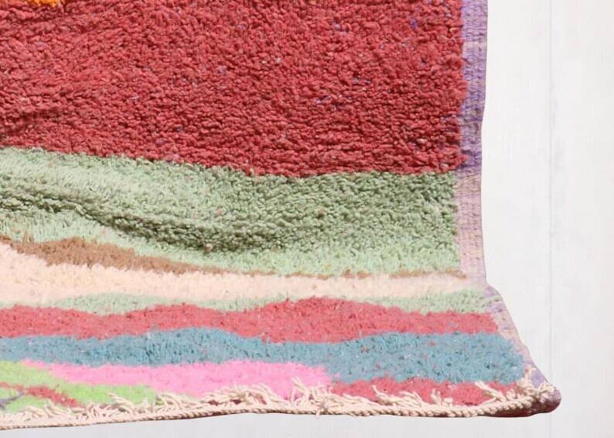 Ręcznie tkany dywan 140x260 cm, wełna, multikolor, Maroko - 199777