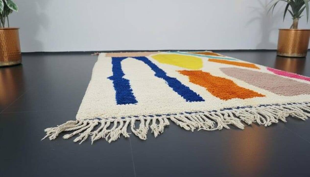 Ręcznie tkany dywan 200x300 cm, wełna, multikolor, Maroko - 199663