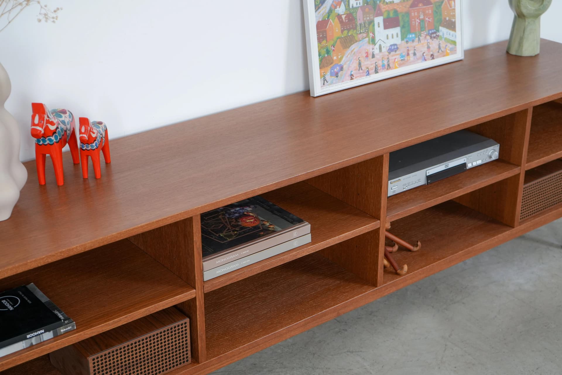 Sideboard skandynawski, dąb orange, Dania, lata 60. - 13977