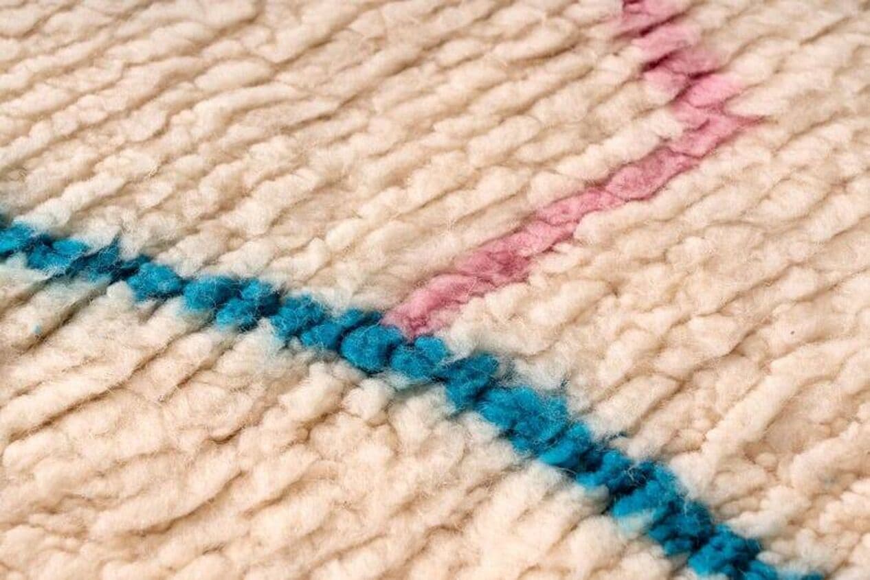 Ręcznie tkany dywan 150x250 cm, wełna, kość słoniowa, Maroko - 199630