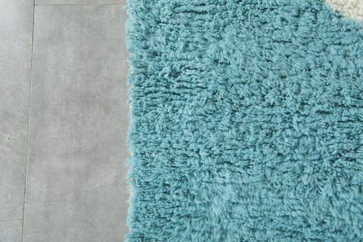 Ręcznie tkany dywan 150x260 cm, wełna, niebieski, Maroko - 199626