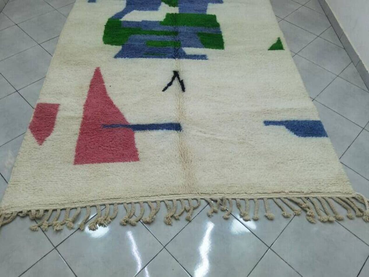 Ręcznie tkany dywan 150x250 cm, wełna, multikolor, Maroko - 199588