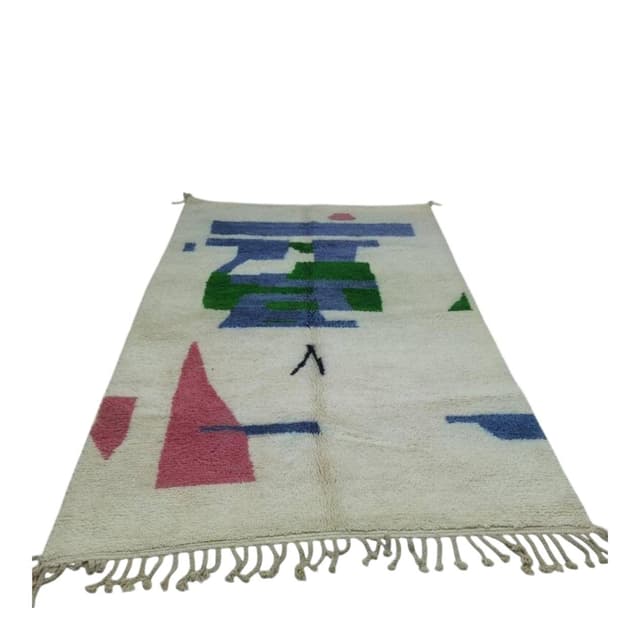 Ręcznie tkany dywan 150x250 cm, wełna, multikolor, Maroko - WYMIARY