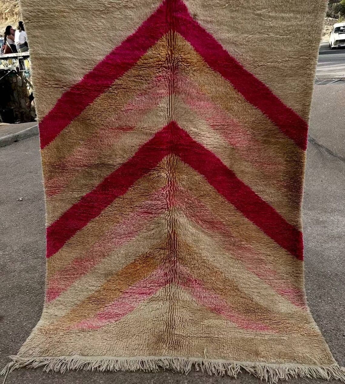 Ręcznie tkany dywan 150x250 cm, wełna, multikolor, Maroko - 199419