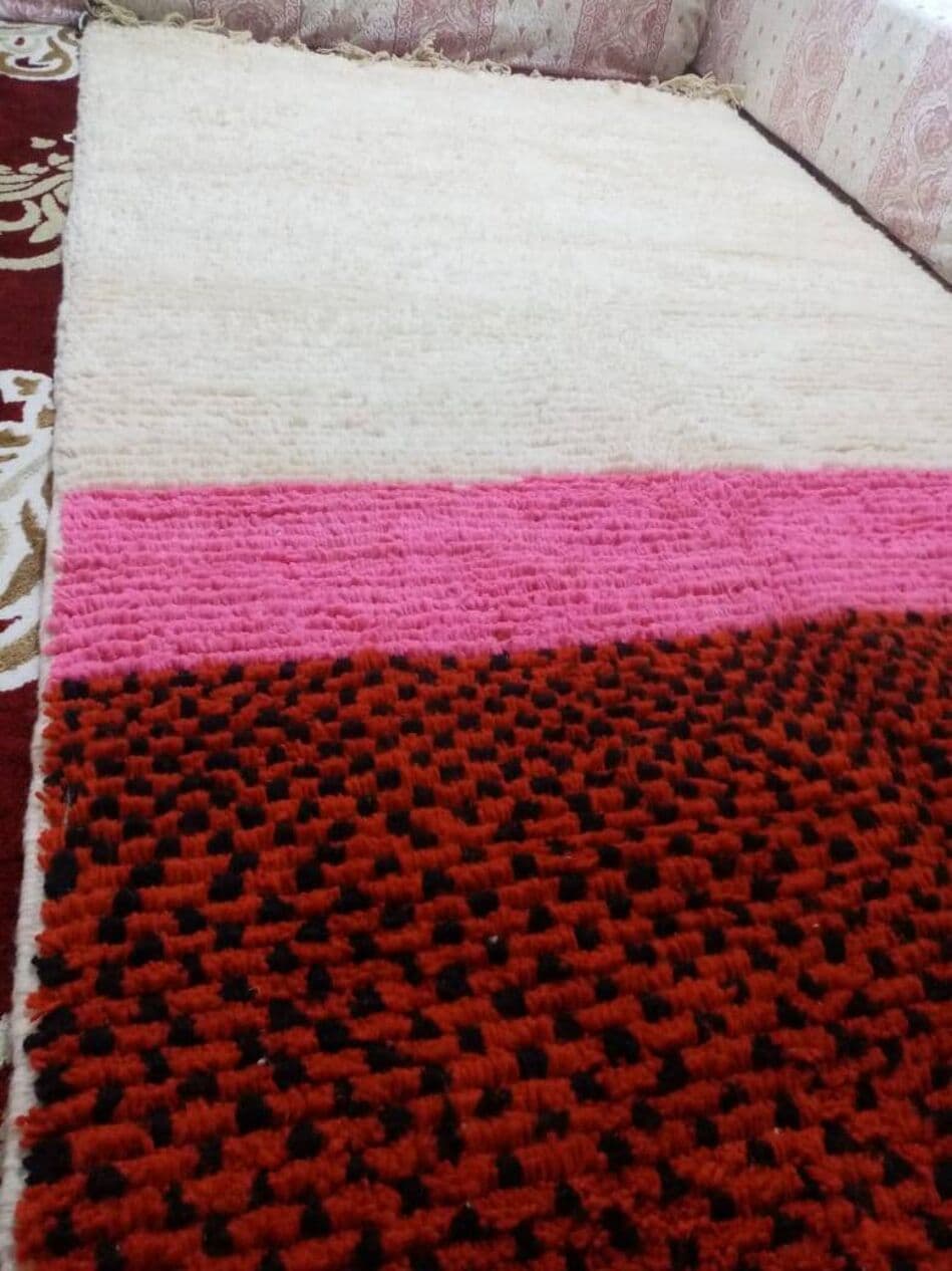 Ręcznie tkany dywan 150x250 cm, wełna, wielokolorowy, Maroko - 199398