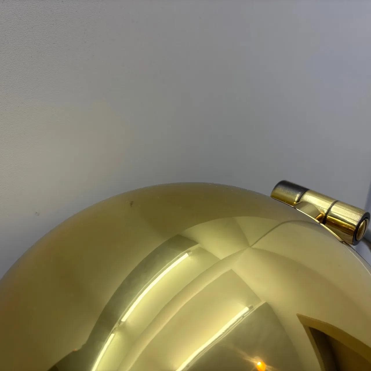 Desk lamp, golden brass, Hustadt Leuchten, Germany, 1970s. - 14039