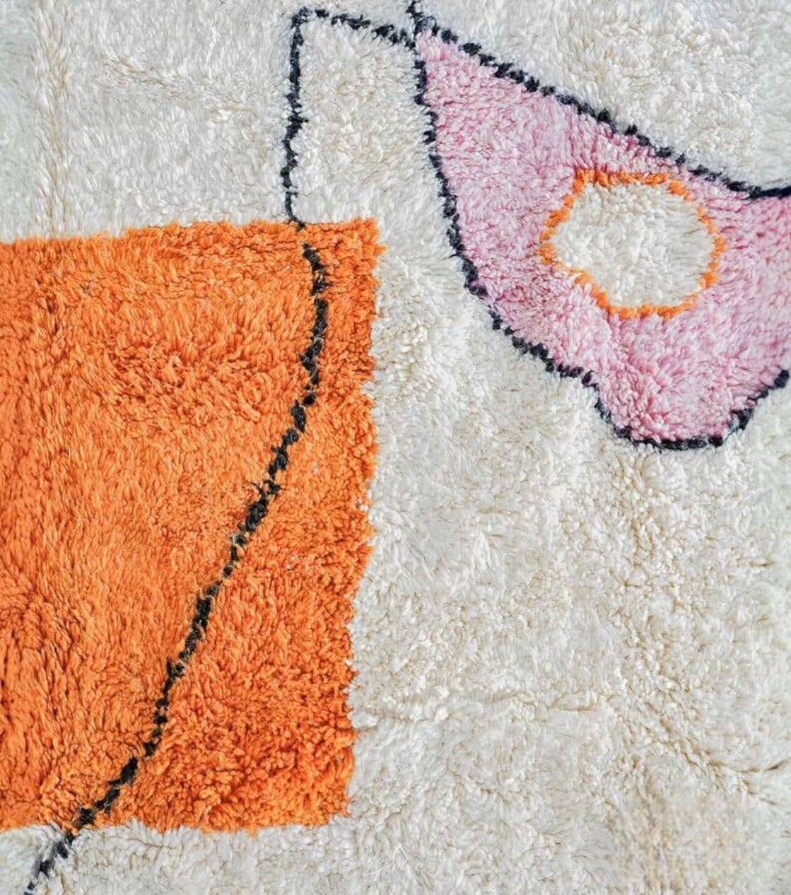 Ręcznie tkany dywan 200x300 cm, wełna, multikolor, Maroko - 199357