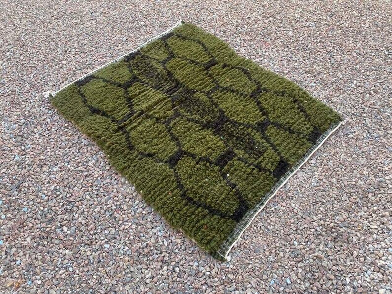 Handwoven rug 250x200 cm, wool, green, black, Morocco - 199290