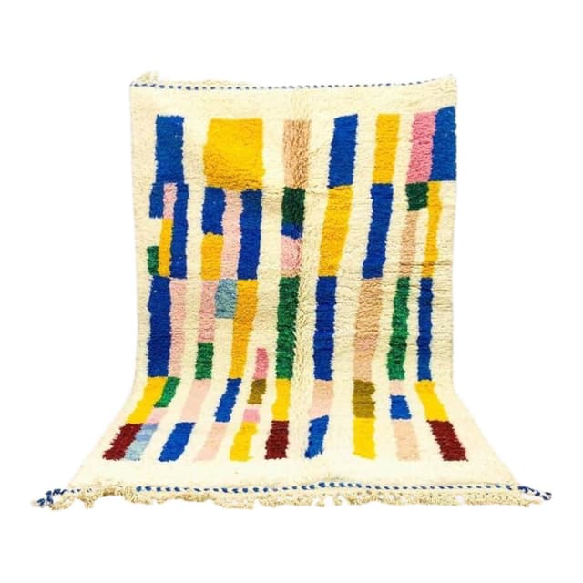 Ręcznie tkany dywan 250x150 cm, wełna, multikolor, Maroko - WYMIARY