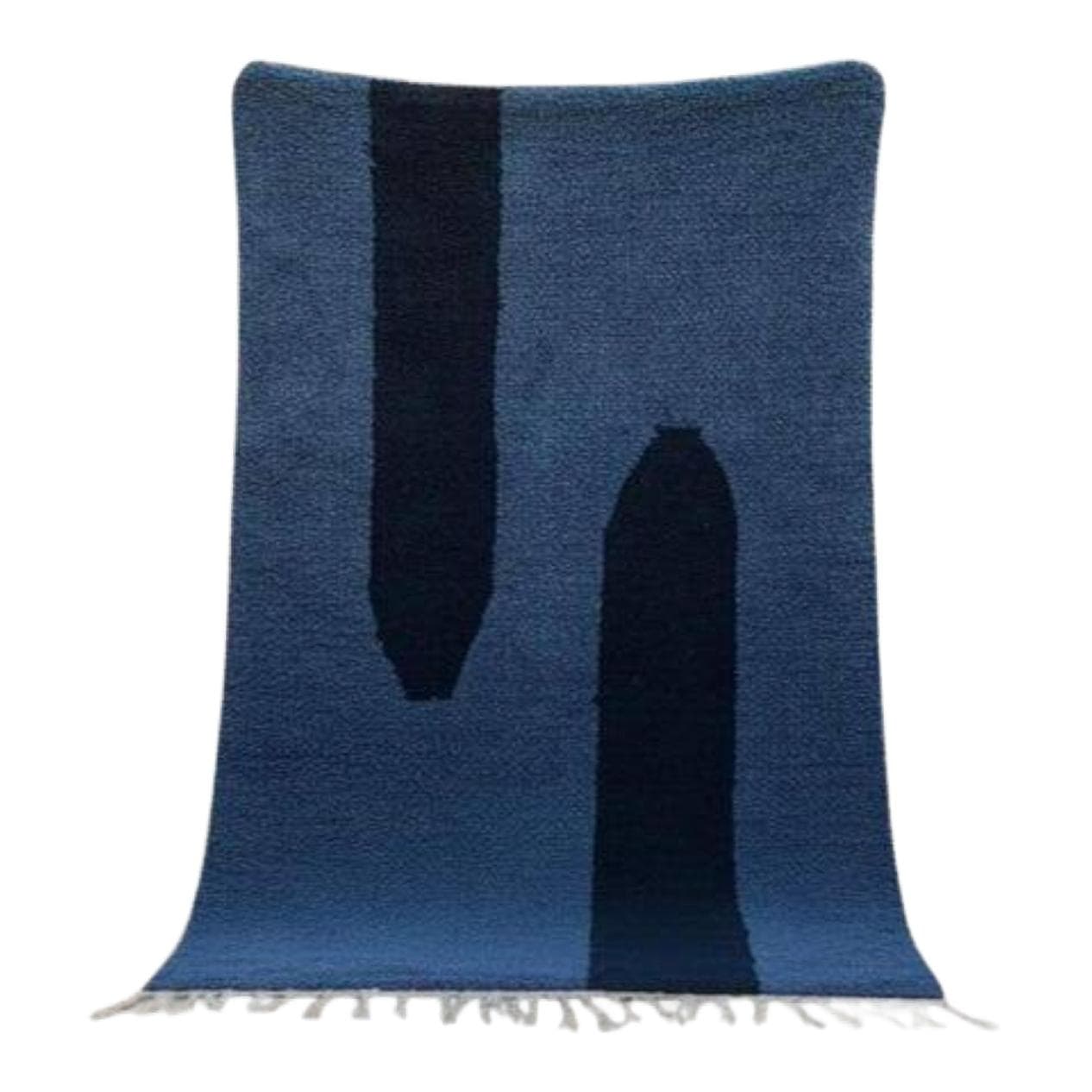 Ręcznie tkany dywan 200x300 cm, wełna, niebieski, Maroko