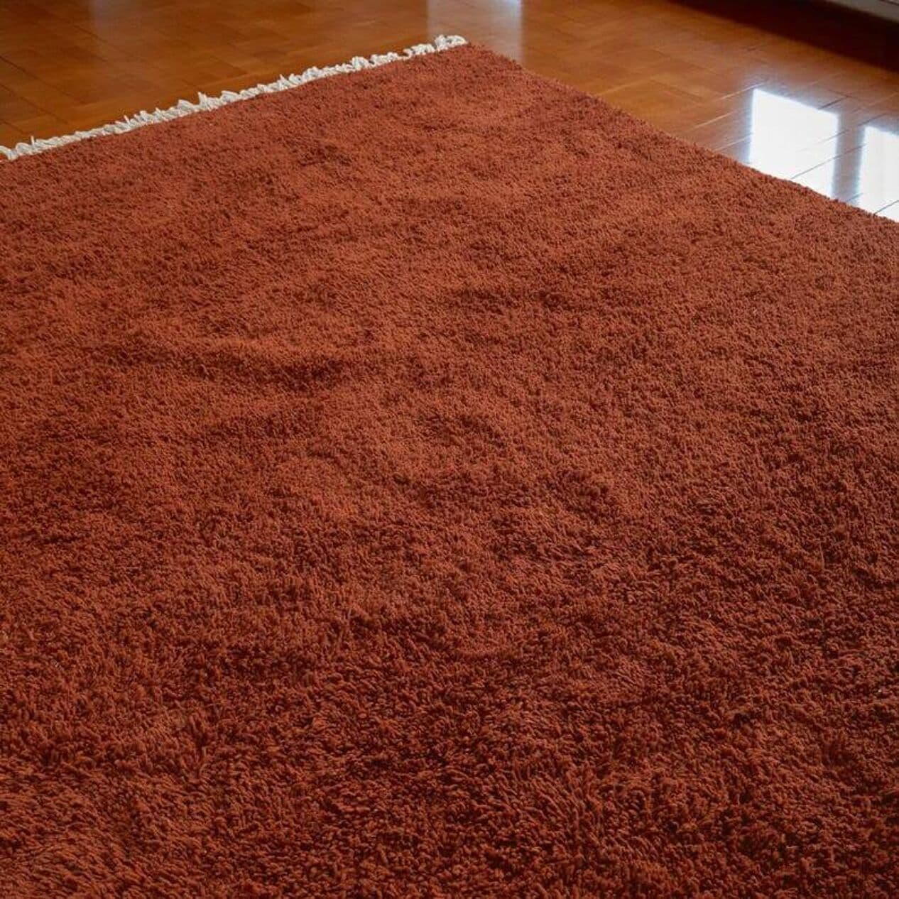 Ręcznie tkany dywan 200x300 cm, wełna, brązowy, Maroko - 199248