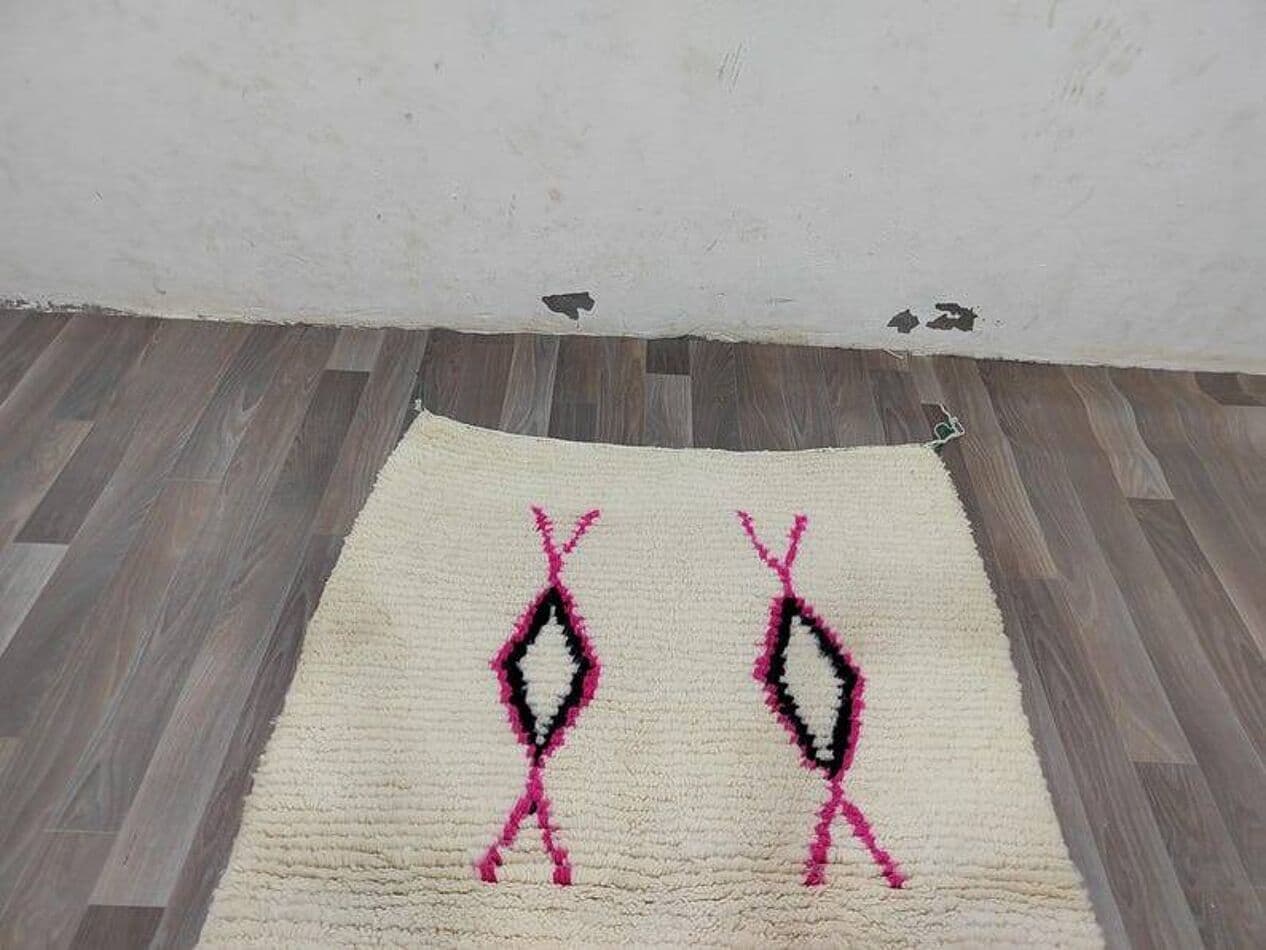Handwoven rug 250x150 cm, wool, multicolour, Morocco - 199236