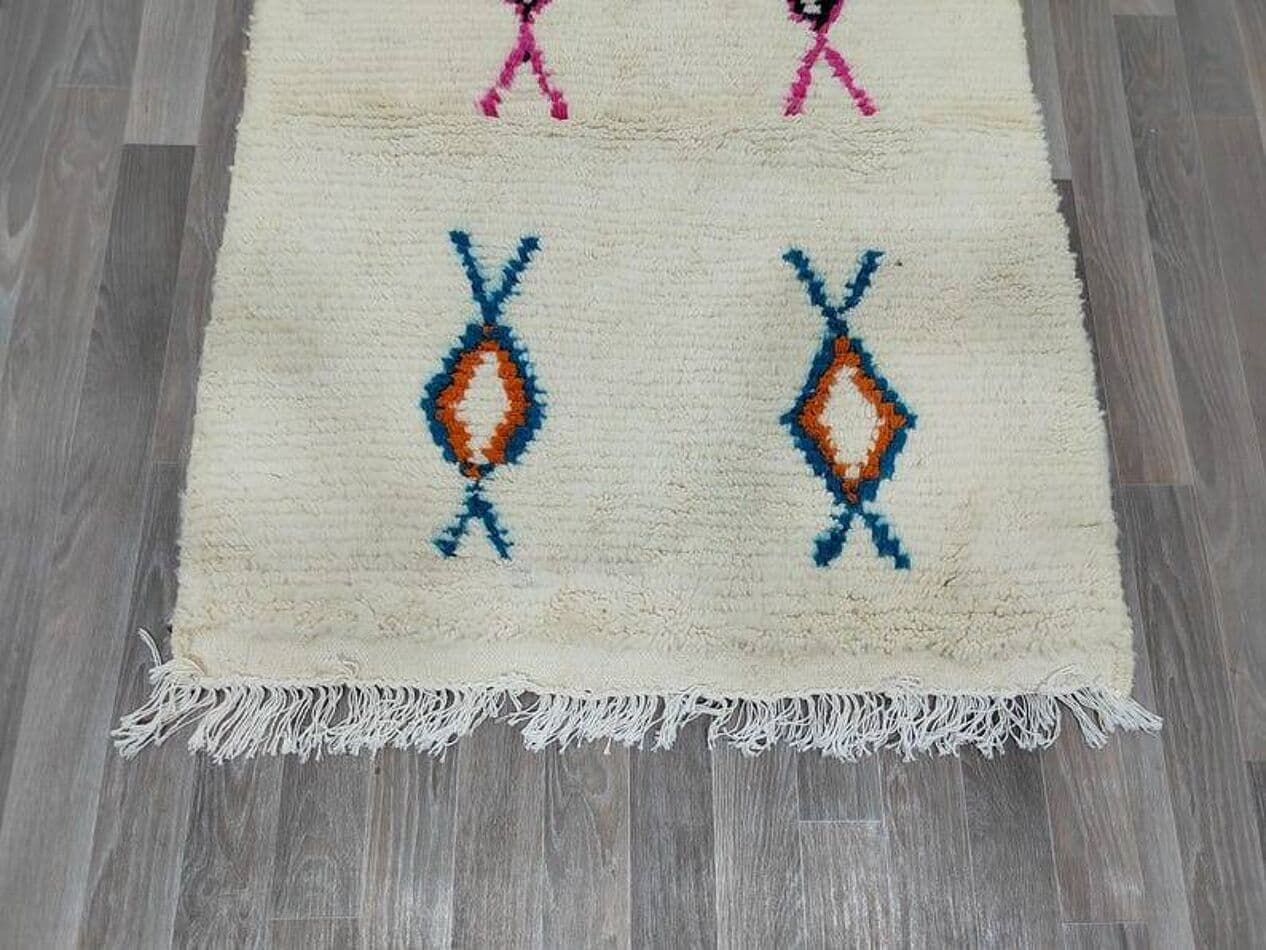 Handwoven rug 250x150 cm, wool, multicolour, Morocco - 199235