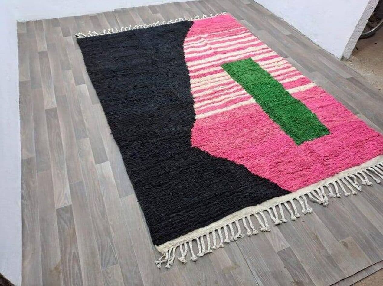 Ręcznie tkany dywan 200x300 cm, wełna, multikolor, Maroko - 199226