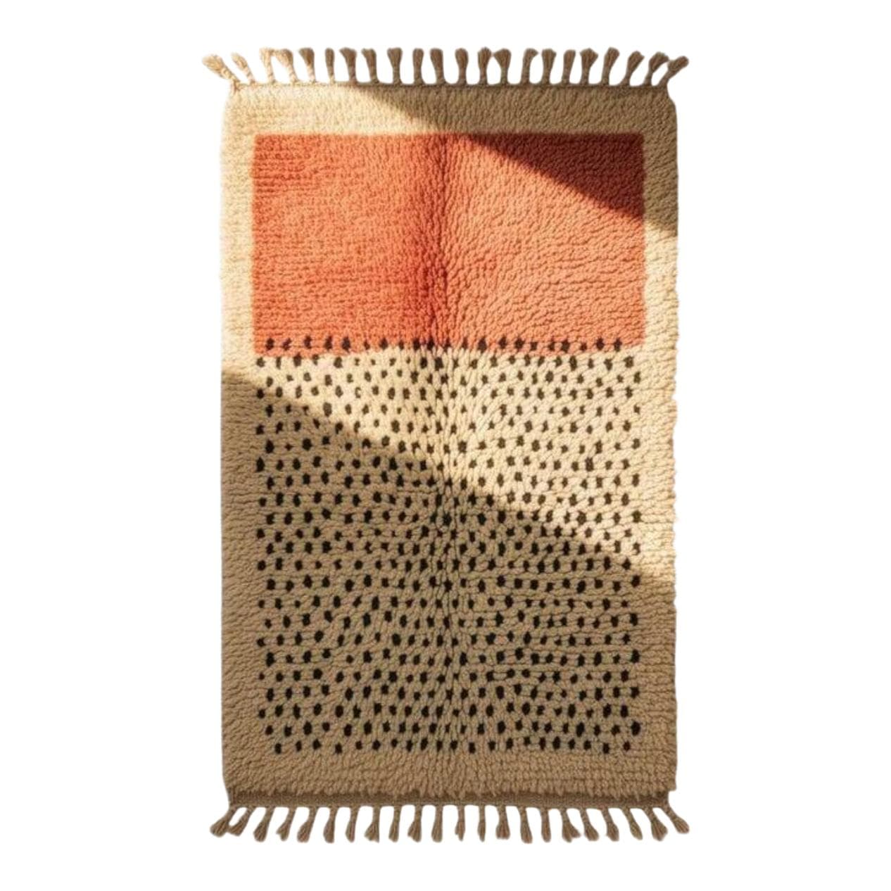 Handwoven rug 250x150 cm, wool, pink, Morocco - 201220