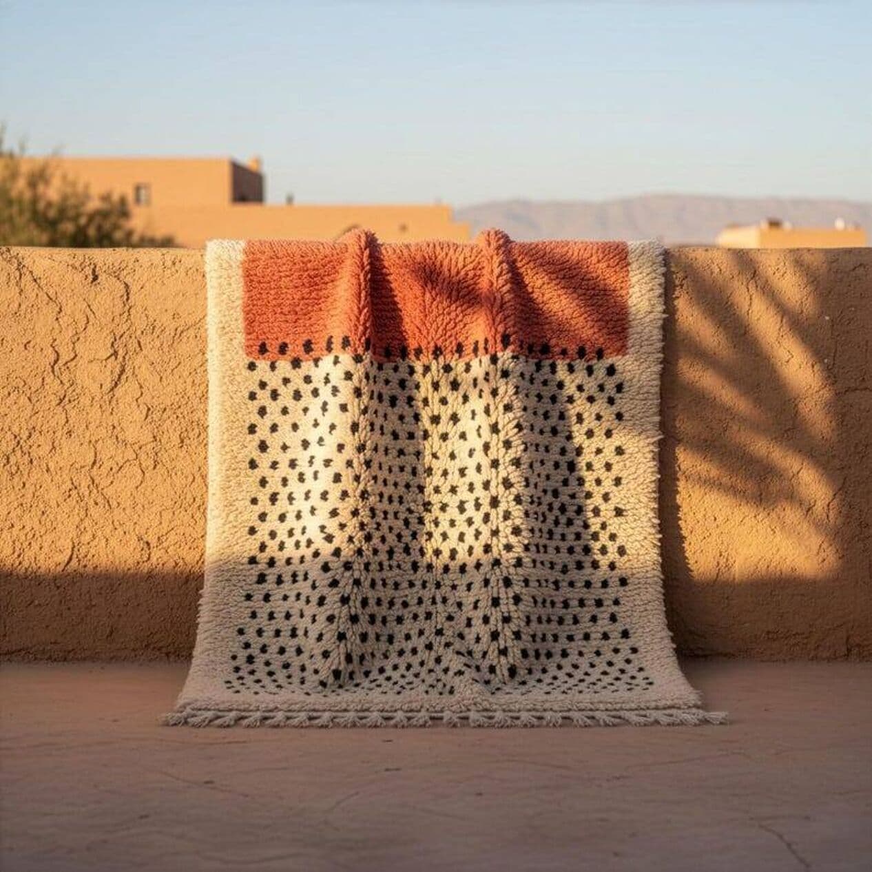 Handwoven rug 250x150 cm, wool, pink, Morocco - 199200