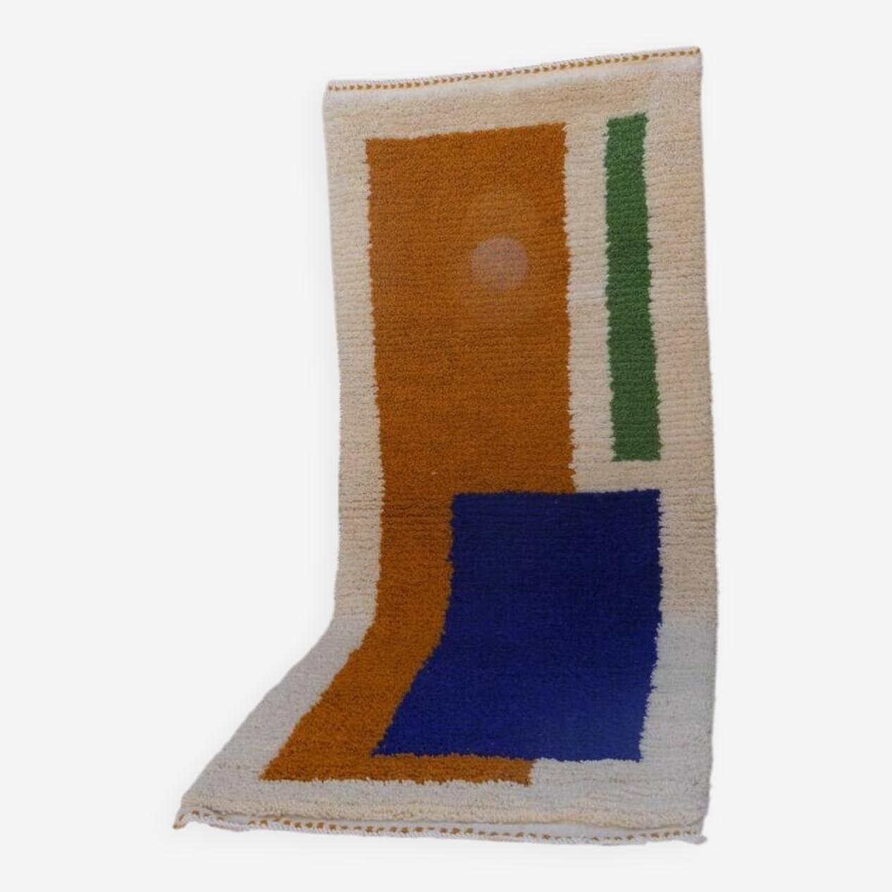 Handwoven rug 300x90 cm, wool, multicolor, Morocco - 199178