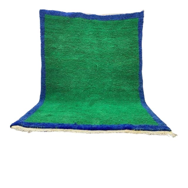 Ręcznie tkany dywan 200x300 cm, wełna, zielony, niebieski, Maroko - WYMIARY