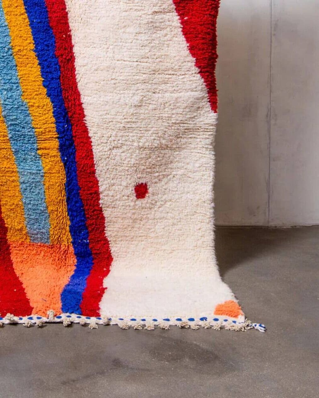 Handwoven rug 100x200 cm, wool, multicolour, Morocco - 199084