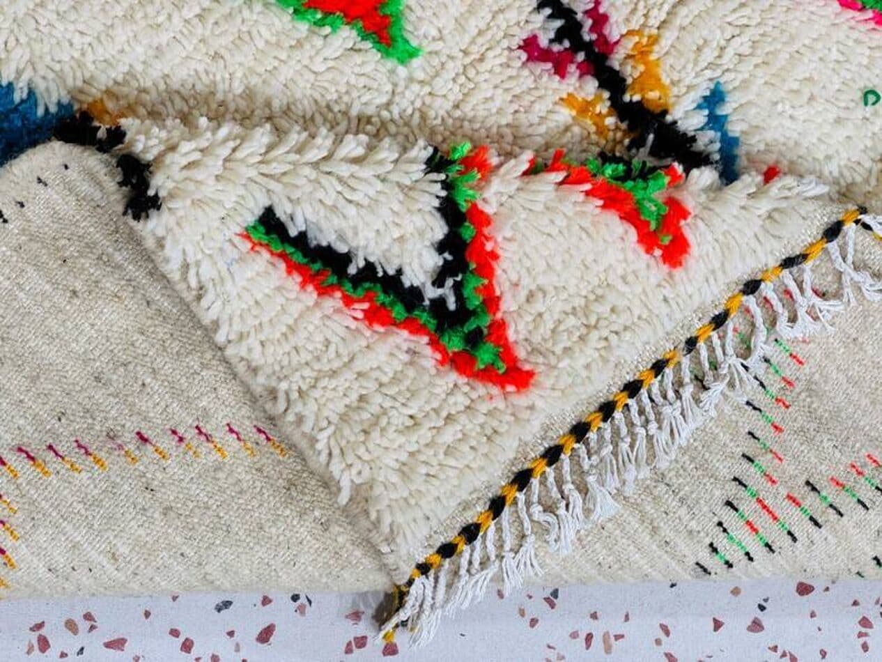 Ręcznie tkany dywan 200x300 cm, wełna, multikolor, Maroko - 199066