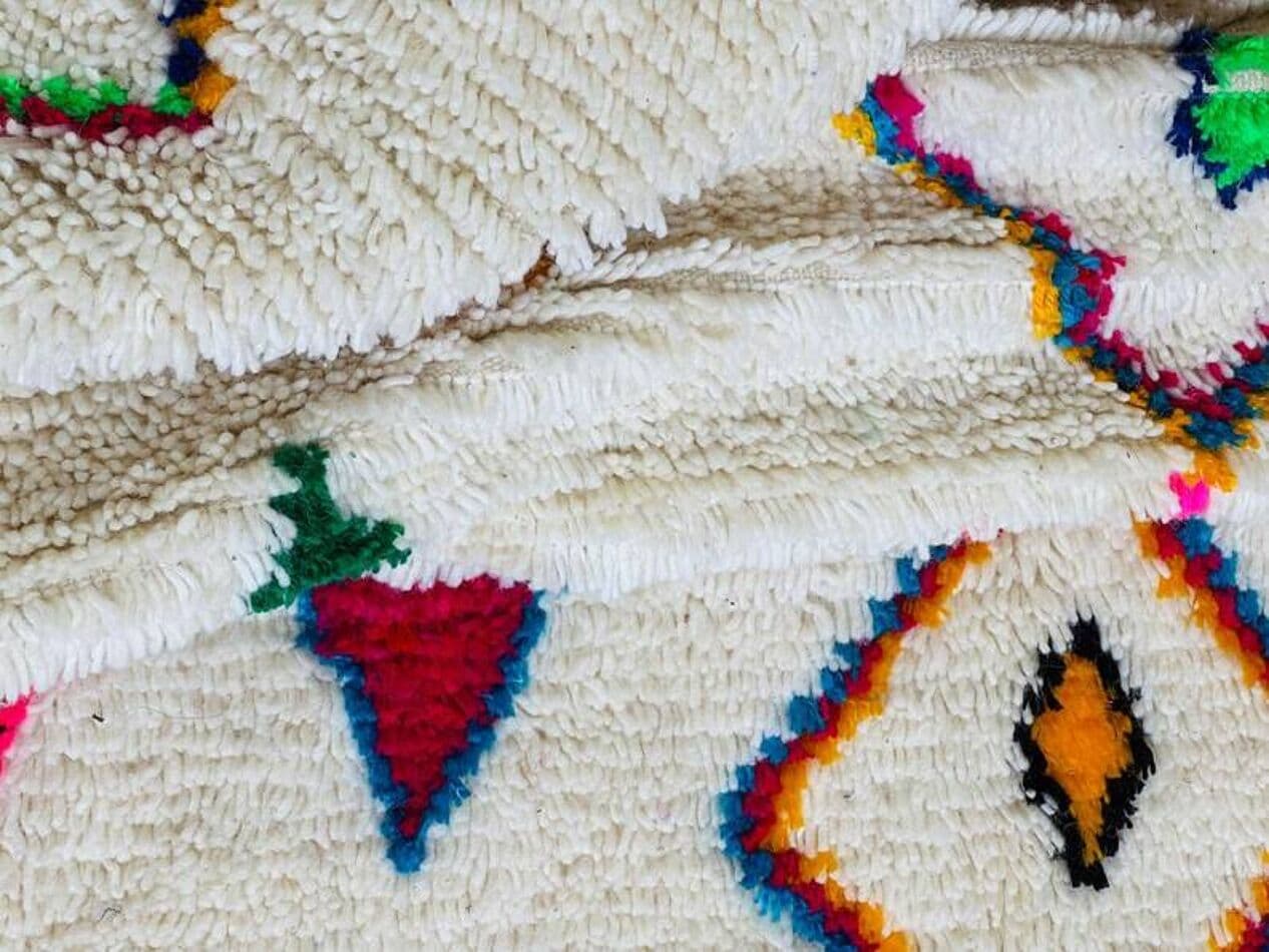 Ręcznie tkany dywan 200x300 cm, wełna, multikolor, Maroko - 199063