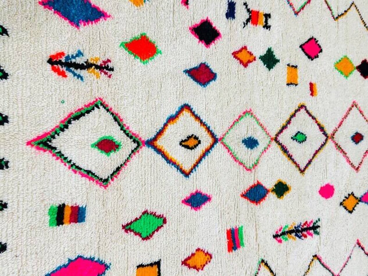 Ręcznie tkany dywan 200x300 cm, wełna, multikolor, Maroko - 199067