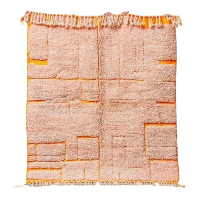 Ręcznie tkany dywan 250x150 cm, wełna, pomarańczowy, Maroko - WYMIARY