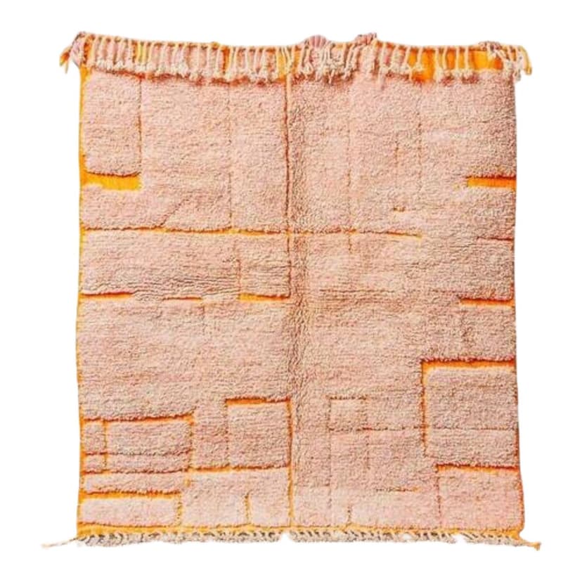 Ręcznie tkany dywan 250x150 cm, wełna, pomarańczowy, Maroko