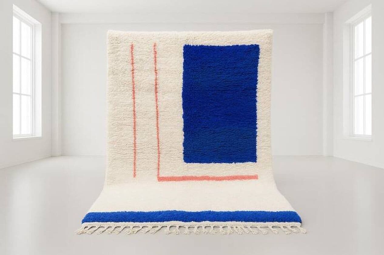 Ręcznie tkany dywan 250x150 cm, wełna, multikolor, Maroko - 199047