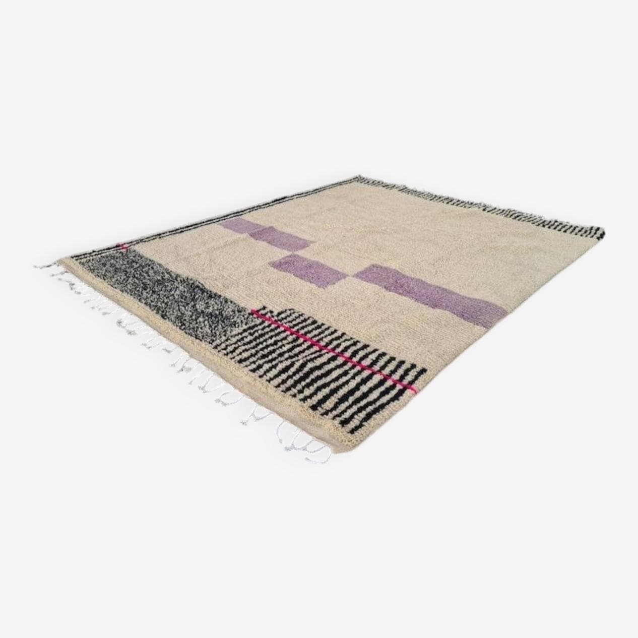 Ręcznie tkany dywan 250x150 cm, wełna, multikolor, Maroko - 198983