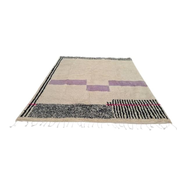 Ręcznie tkany dywan 100x200 cm, wełna, multikolor, Maroko - WYMIARY