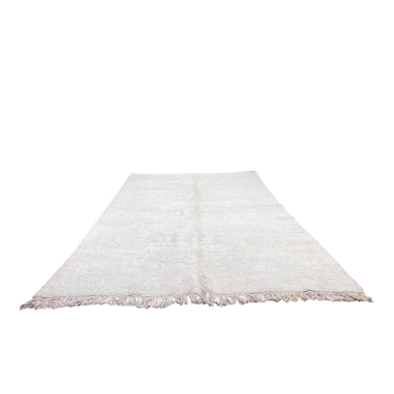Ręcznie tkany dywan 200x100 cm, wełna, biały, Maroko