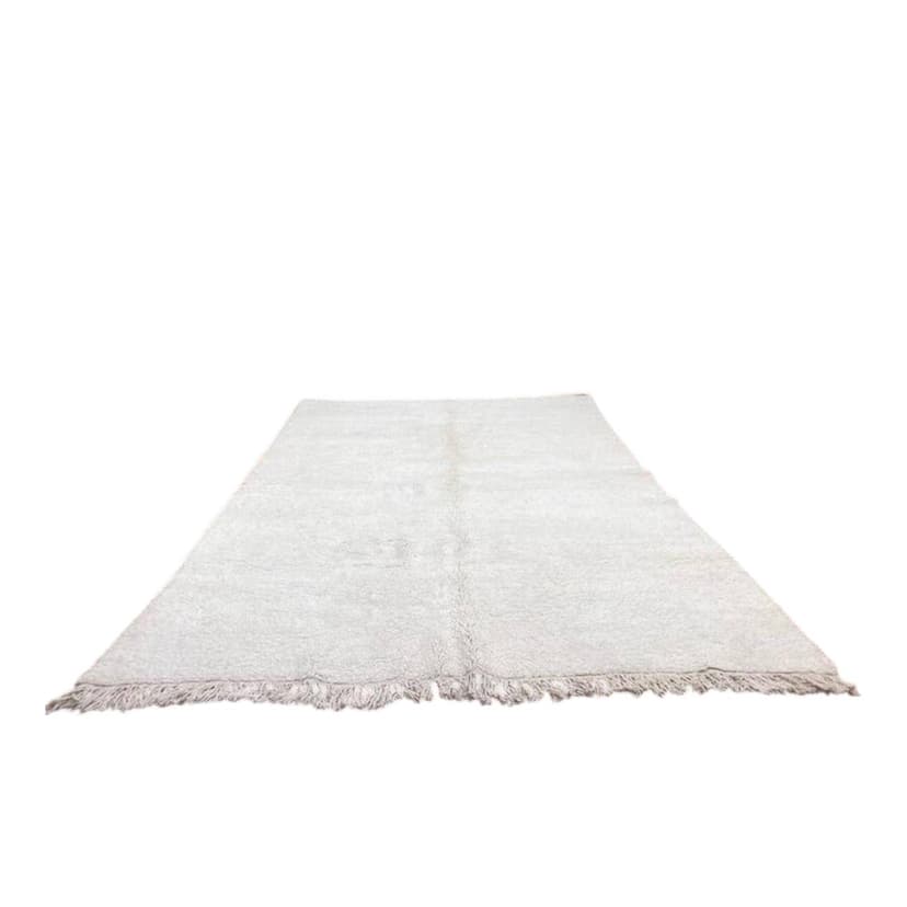 Ręcznie tkany dywan 200x100 cm, wełna, biały, Maroko