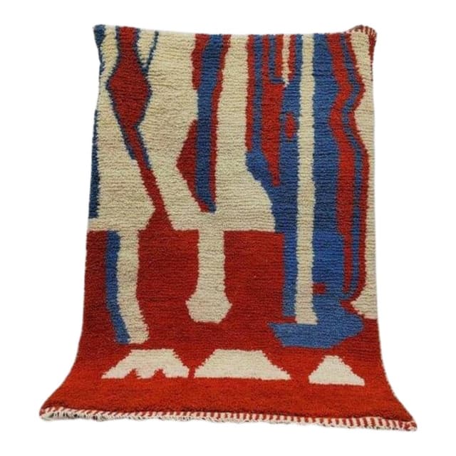 Ręcznie tkany dywan 200x300 cm, wełna, multikolor, Maroko - WYMIARY