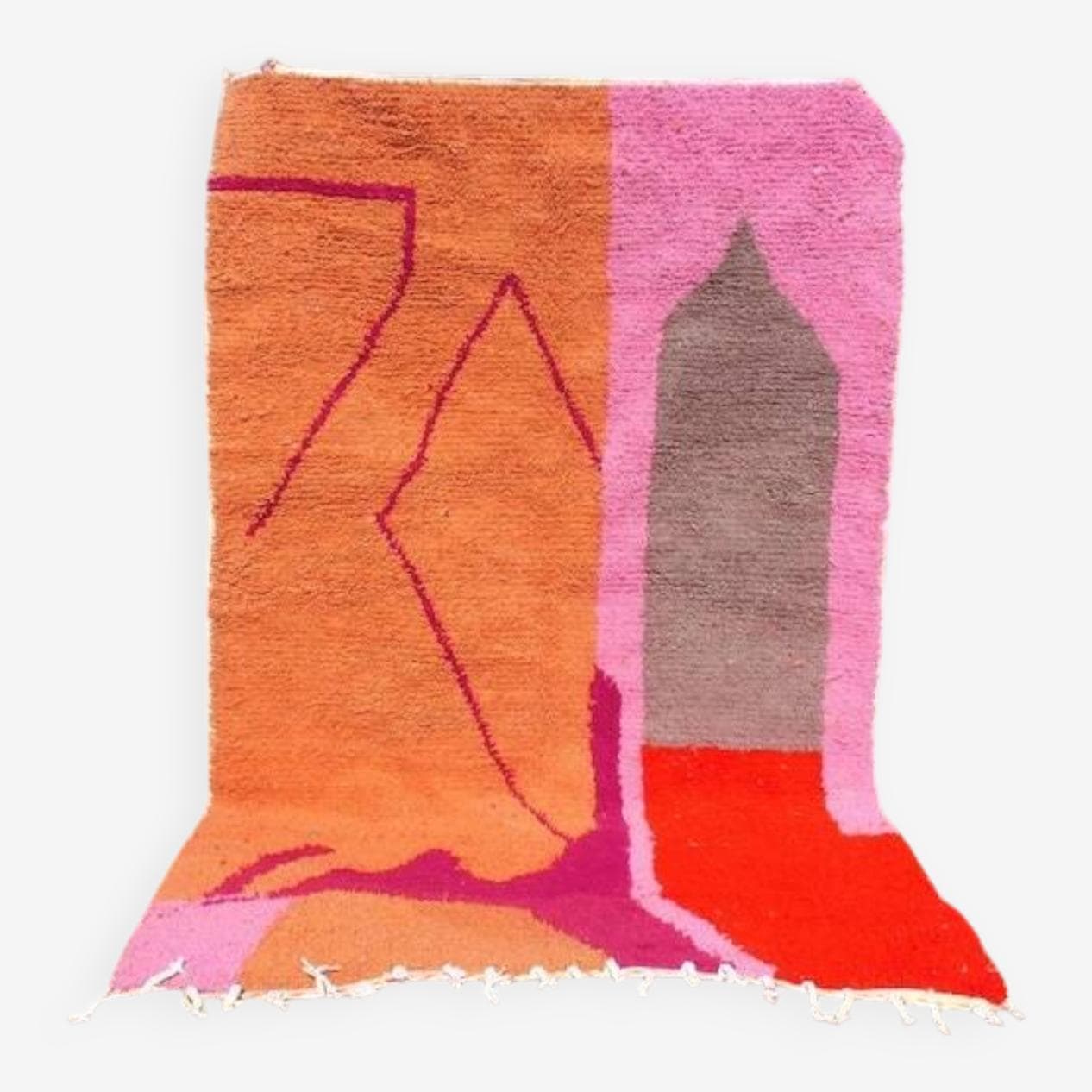 Ręcznie tkany dywan 200x300 cm, wełna, multikolor, Maroko - 198760