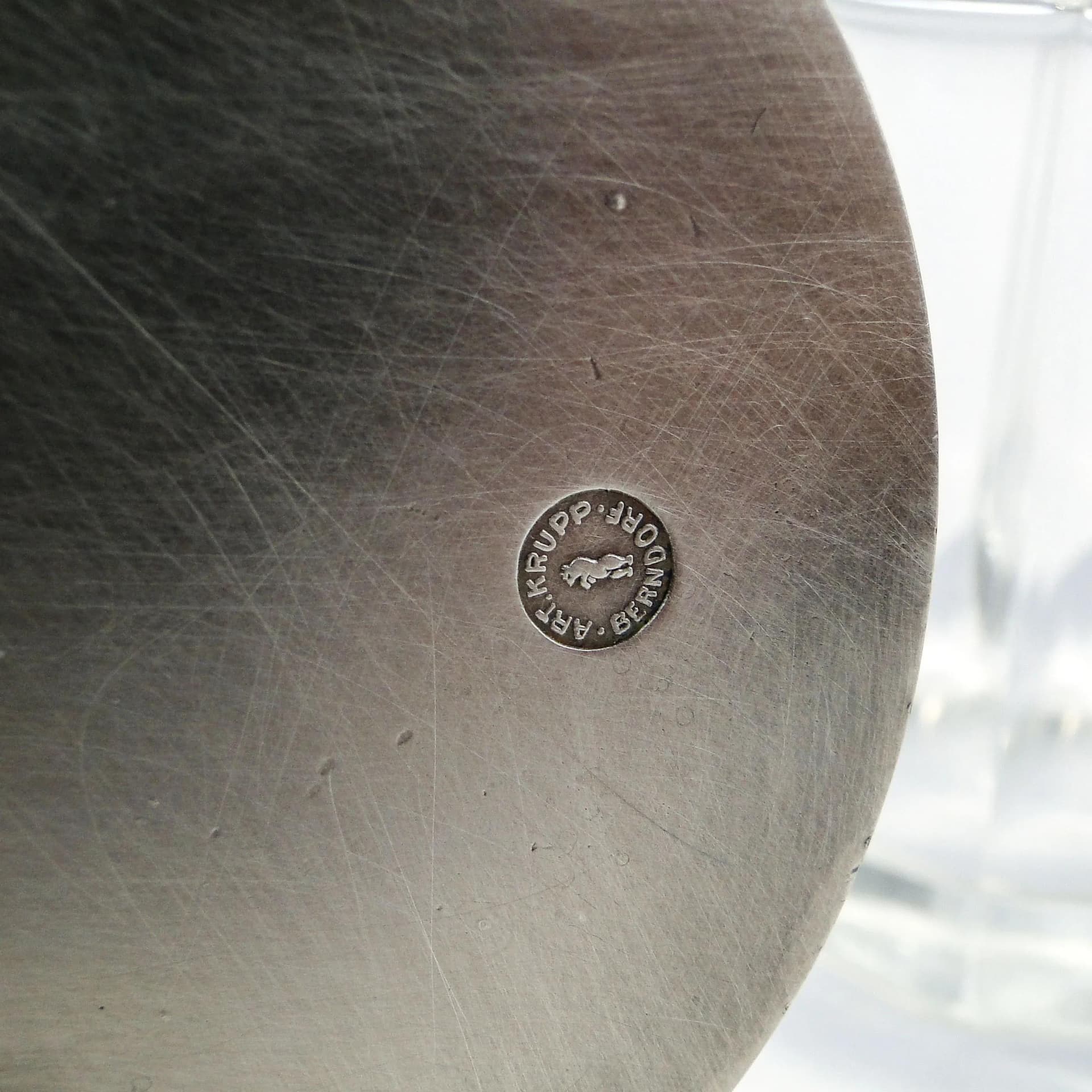 Condiment cruet set, Art Deco, silver metal, Germany, 1920s - 14098