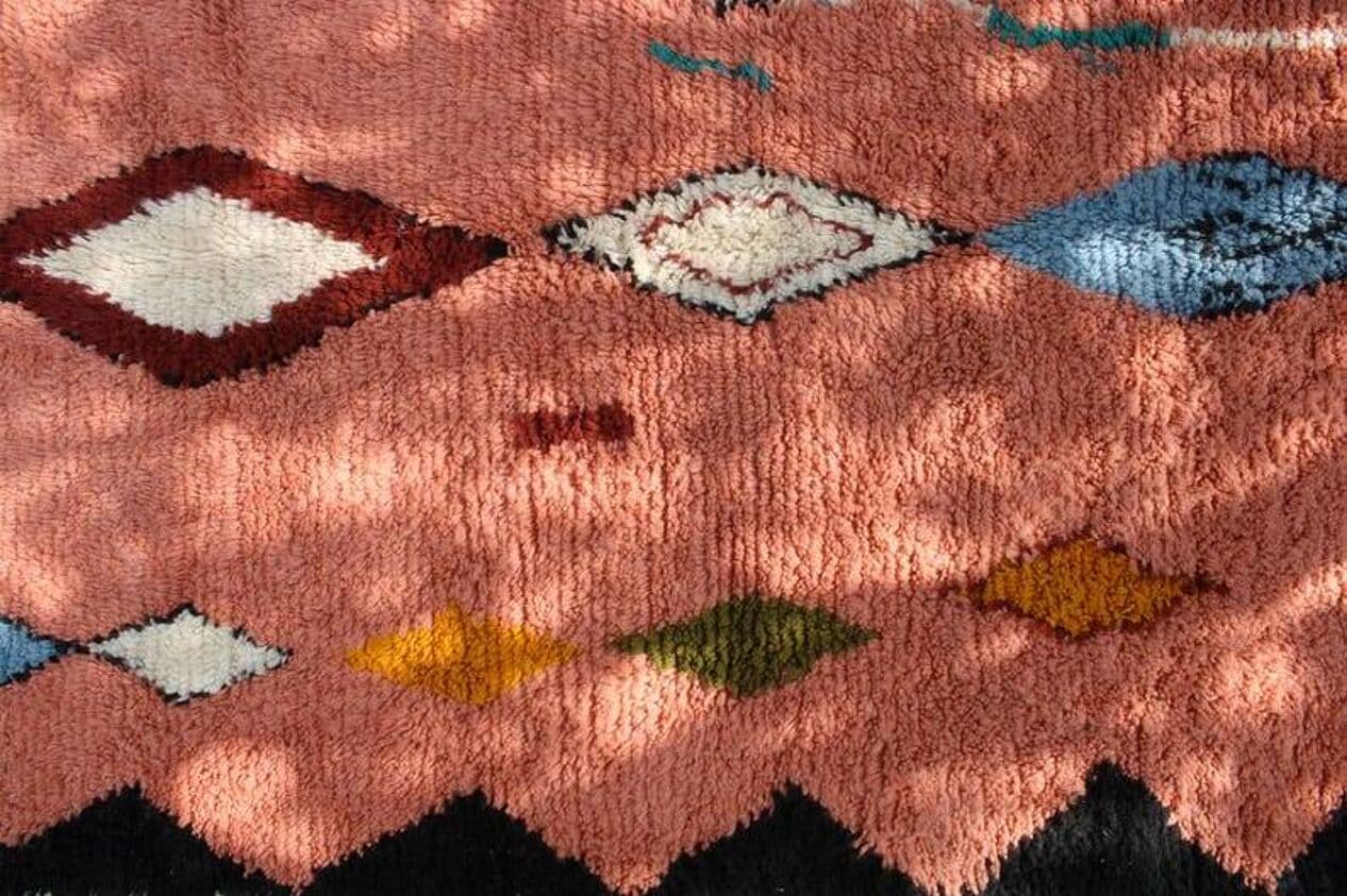 Ręcznie tkany dywan 250x150 cm, wełna, multikolor, Maroko - 198758